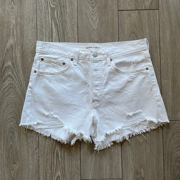Aritzia Pants - 𝅺Denim Forum | White The Ex Boyfriend Short